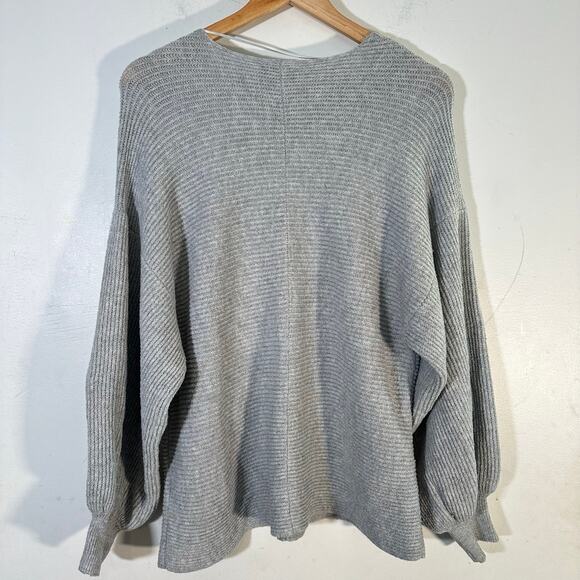 1. STATE v neck bubble sleeve grey sweater woman’s size XL neutral capsule - Picture 3 of 10